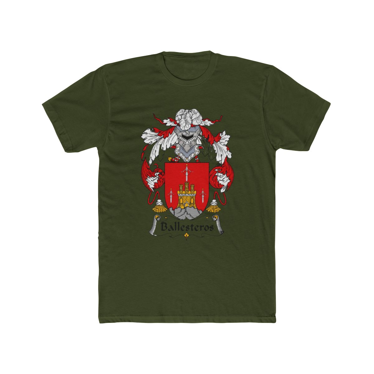 Ballesteros Family Crest T Shirt | Gabito Ballesteros - alternate angle 5, merchandise